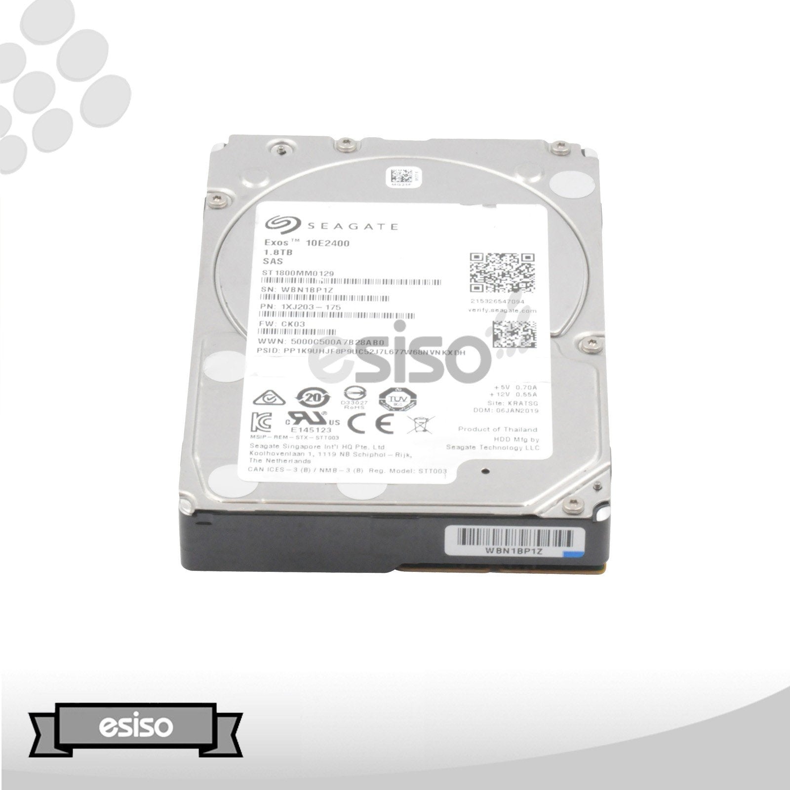 ST1800MM0129 SEAGATE 1.8TB 10K 12G SFF 2.5" SAS ENTERPRISE HARD DRIVE