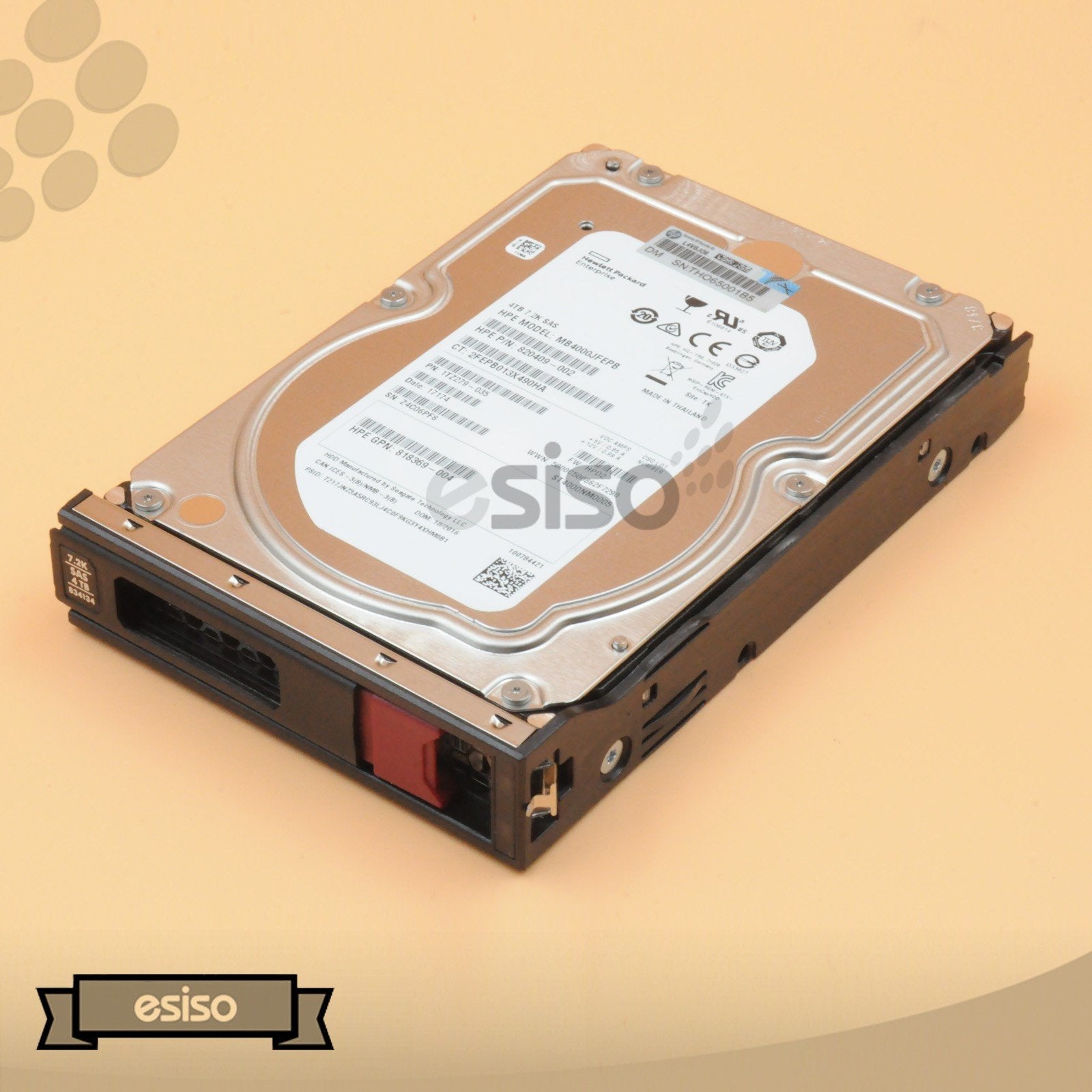 834134-001 833928-B21 ST4000NM0005 HPE 4TB 7.2K 12G LFF 3.5" SAS LPC HARD DRIVE