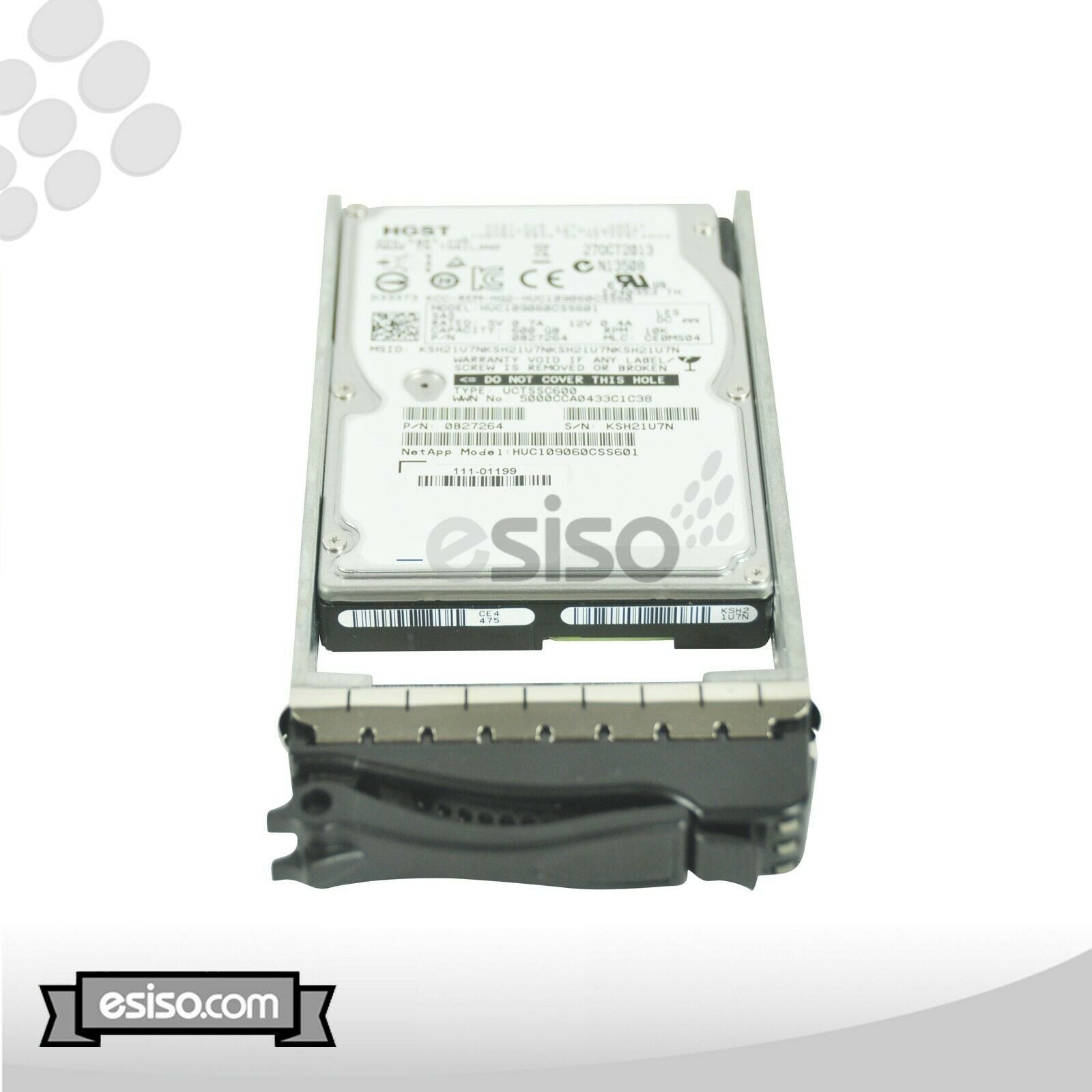 HUC109060CSS601 HGST 600GB 10K SAS SFF 2.5'' HDD HARD DRIVE W/TRAY