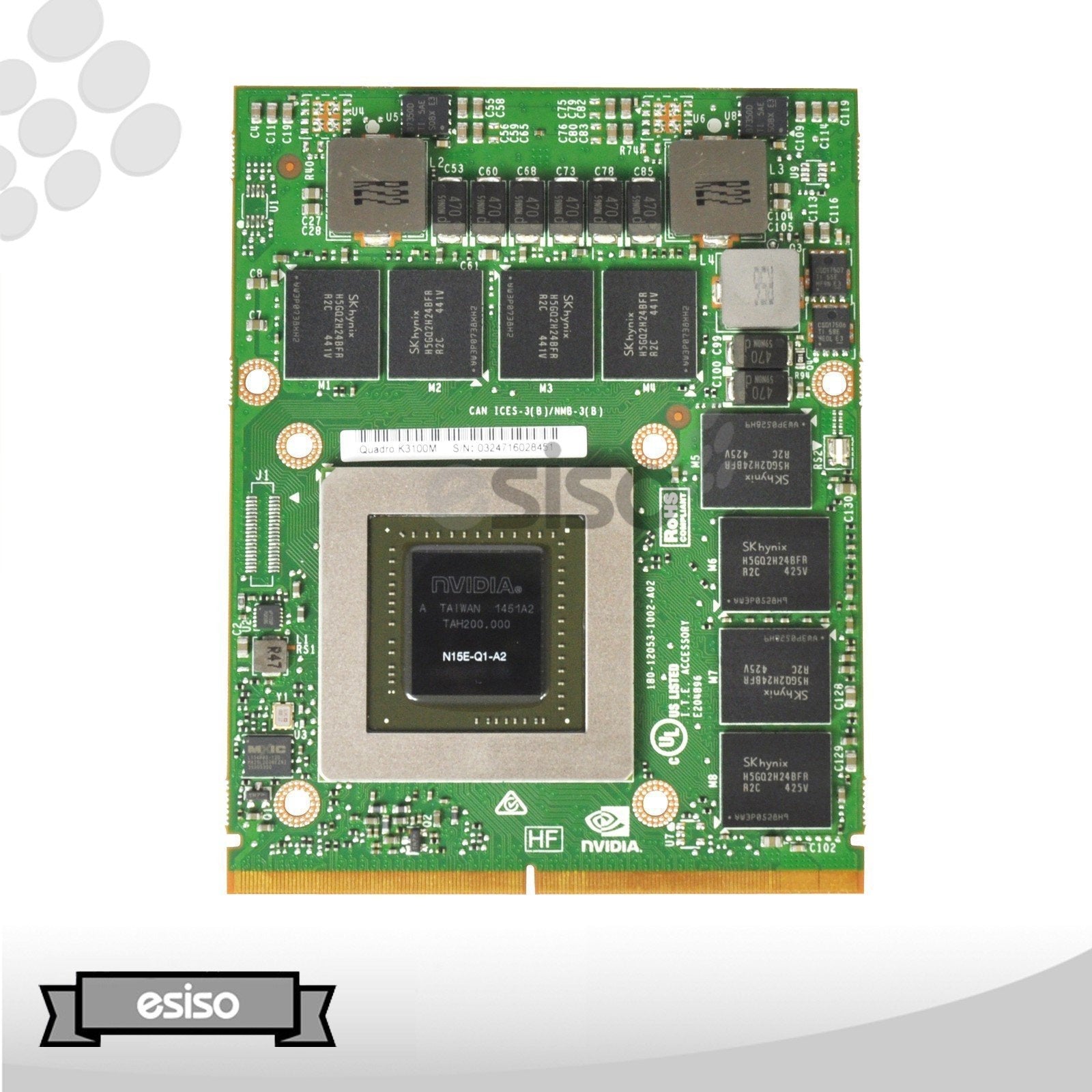 797886-001 HPE NVIDIA MXM QUADRO K3100M 4GB GDDR5 GRAPHICS PROCESSING UNIT GPU