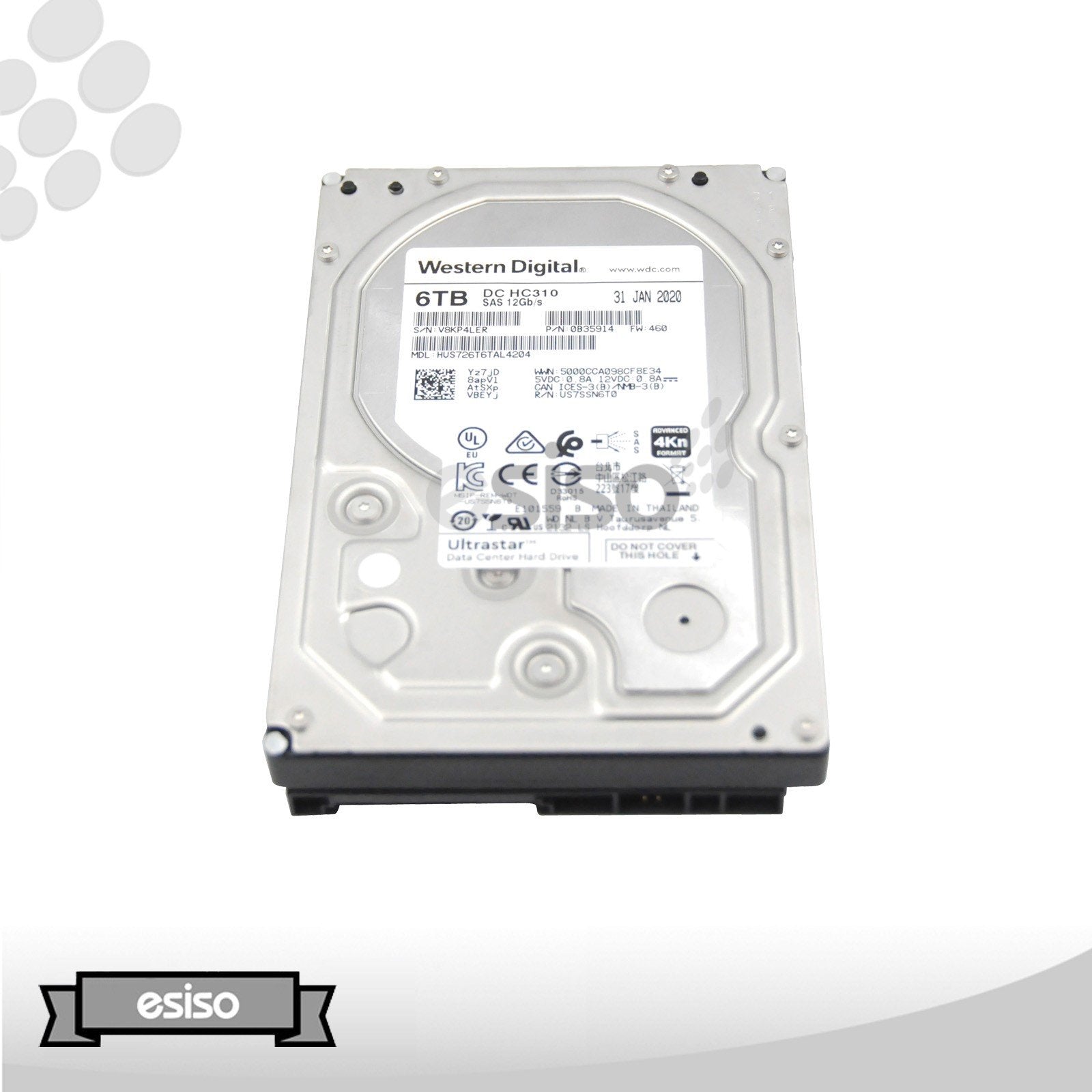 HUS726T6TAL4204 WESTERN DIGITAL HGST DC HC310 6TB 7.2K 12G LFF 3.5" SAS 4KN HDD