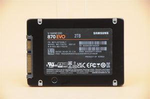 MZ-77E2T0 SAMSUNG 870 EVO V-NAND 2TB 6G SFF 2.5" SATA MLC SOLID STATE DRIVE