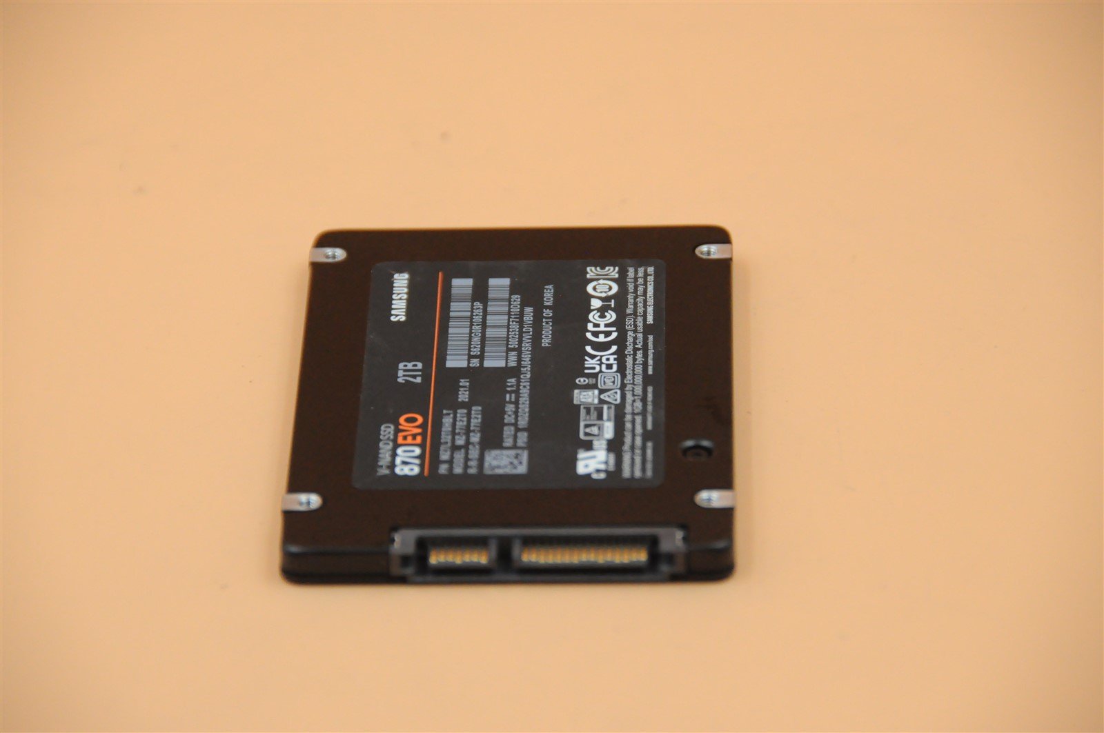 MZ-77E2T0 SAMSUNG 870 EVO V-NAND 2TB 6G SFF 2.5" SATA MLC SOLID STATE DRIVE