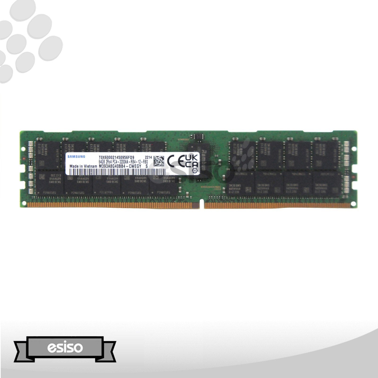 M393A8G40BB4-CWE SAMSUNG 64GB 2RX4 PC4-3200AA DDR4 1.2V MEMORY MODULE (1x64GB)