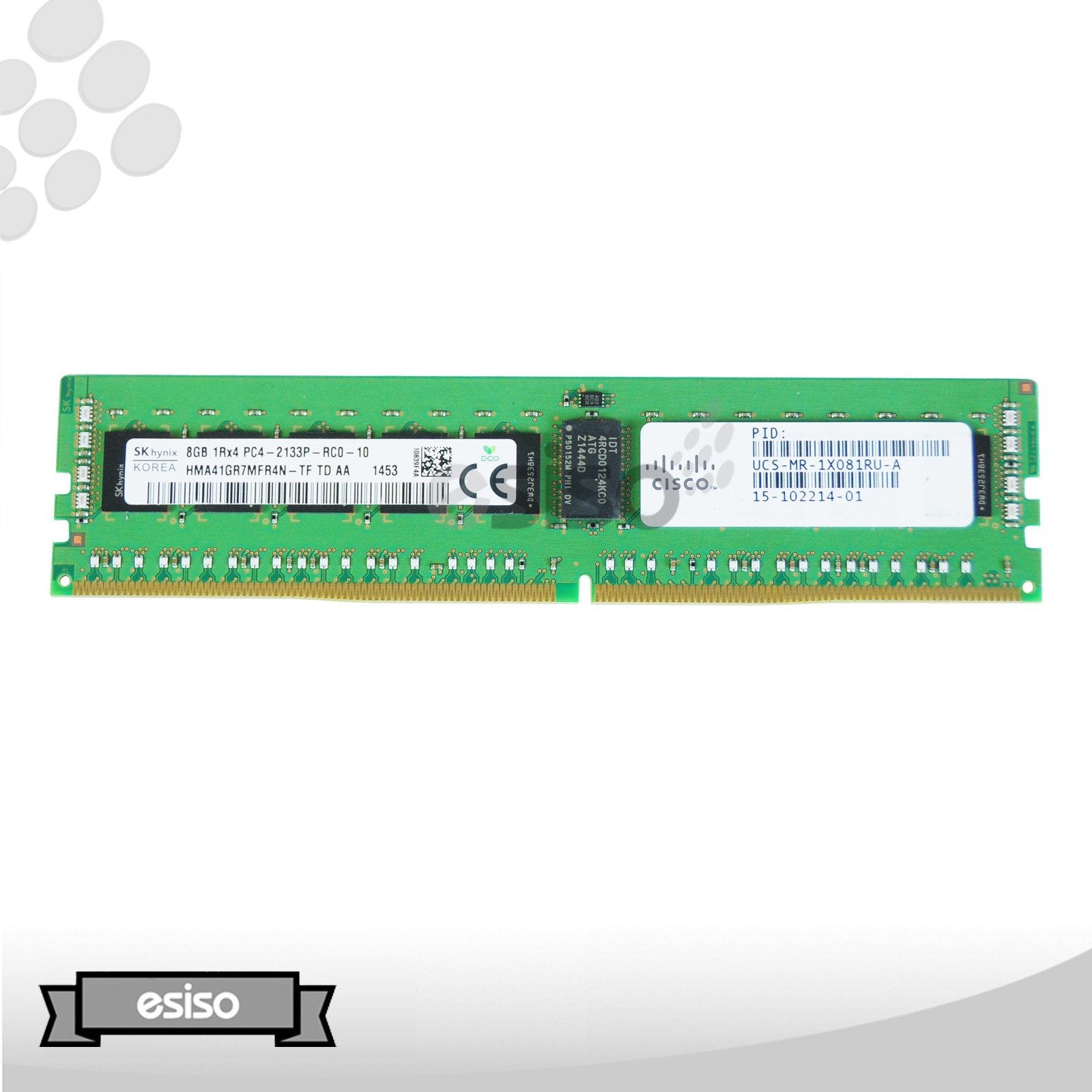 15-102214-01 HMA41GR7MFR4N-TF CISCO 8GB 1RX4 PC4-2133P DDR4 MEMORY MODULE (1X8GB)