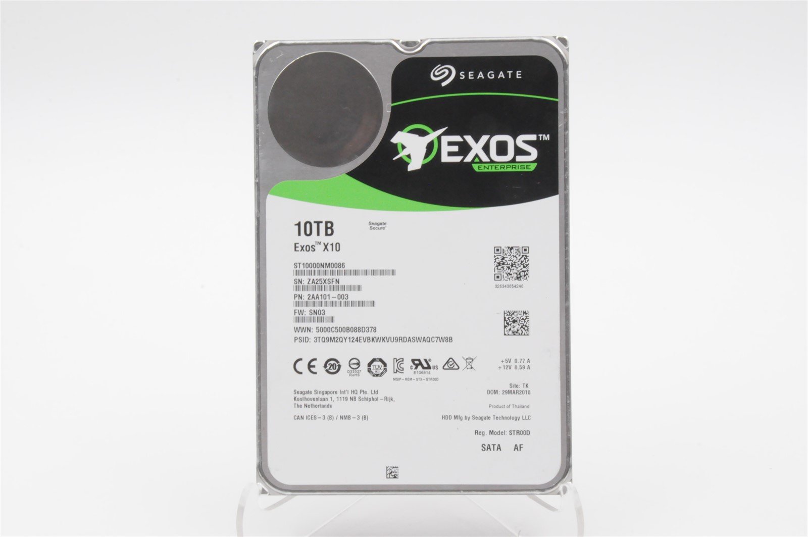 ST10000NM0086 SEAGATE EXOS X10 10TB 7.2K 6G LFF 3.5" SATA ENTERPRISE HARD DRIVE