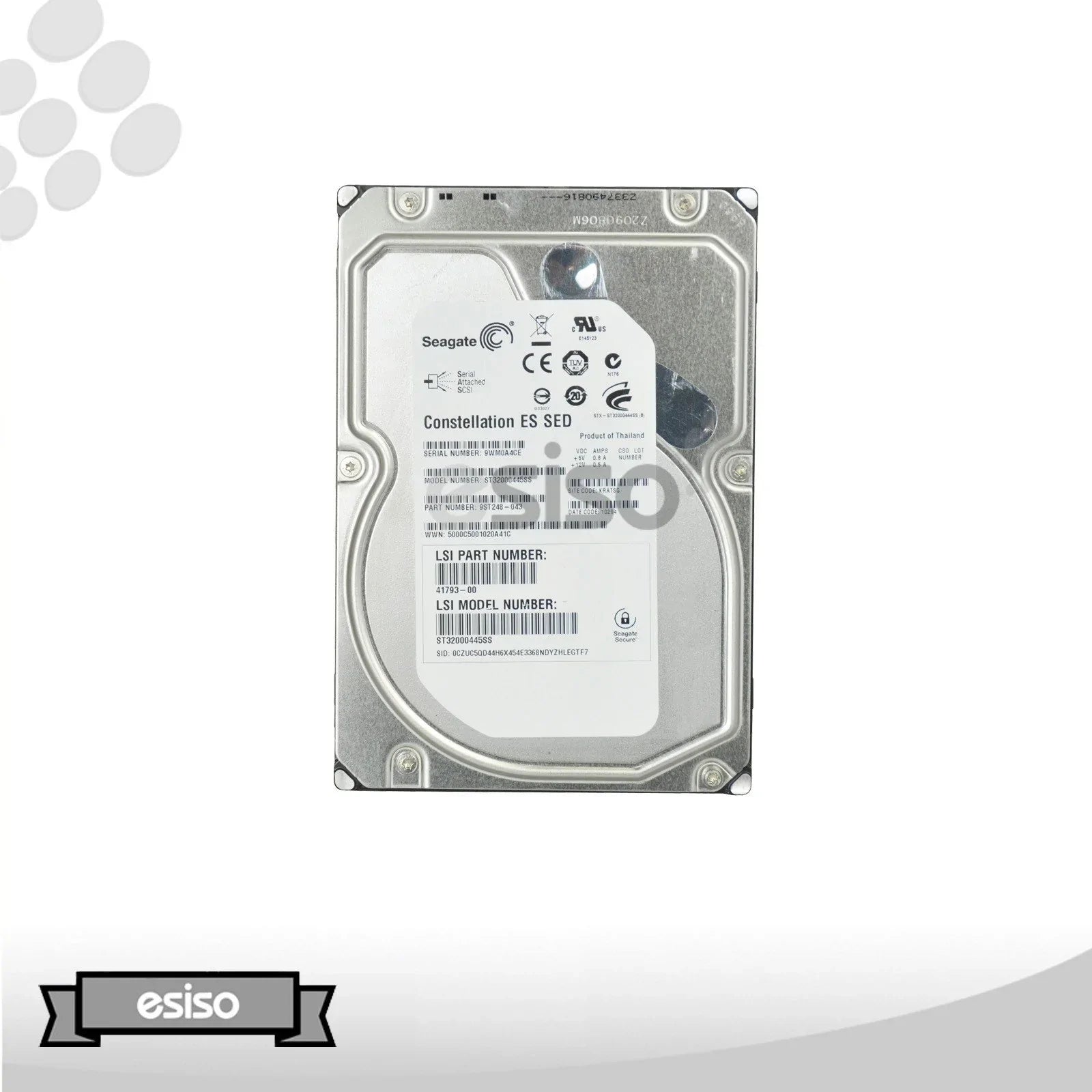 ST32000445SS SEAGATE CONSTELLATION ES 2TB 7.2K 6G 3.5" SAS INTELNAL HARD DRIVE