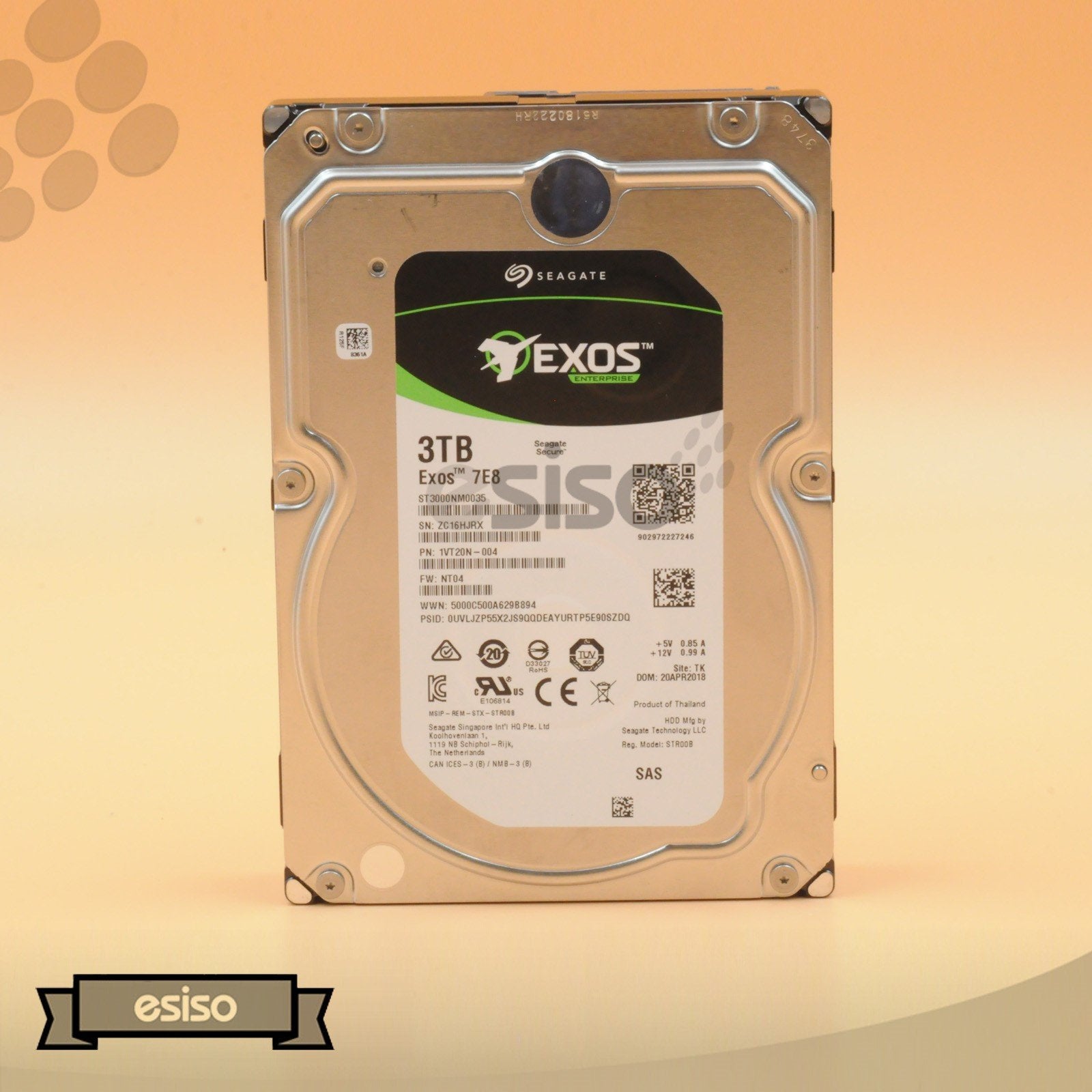 ST3000NM0035 SEAGATE 3TB 7.2K 12G LFF 3.5" SAS SED ENTERPRISE HARD DRIVE