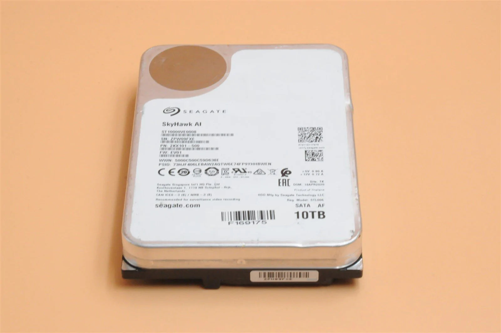 ST10000VE0008 SEAGATE SKYHAWK AI 10TB 7.2K 6G 3.5" SATA ENTERPRISE HARD DRIVE