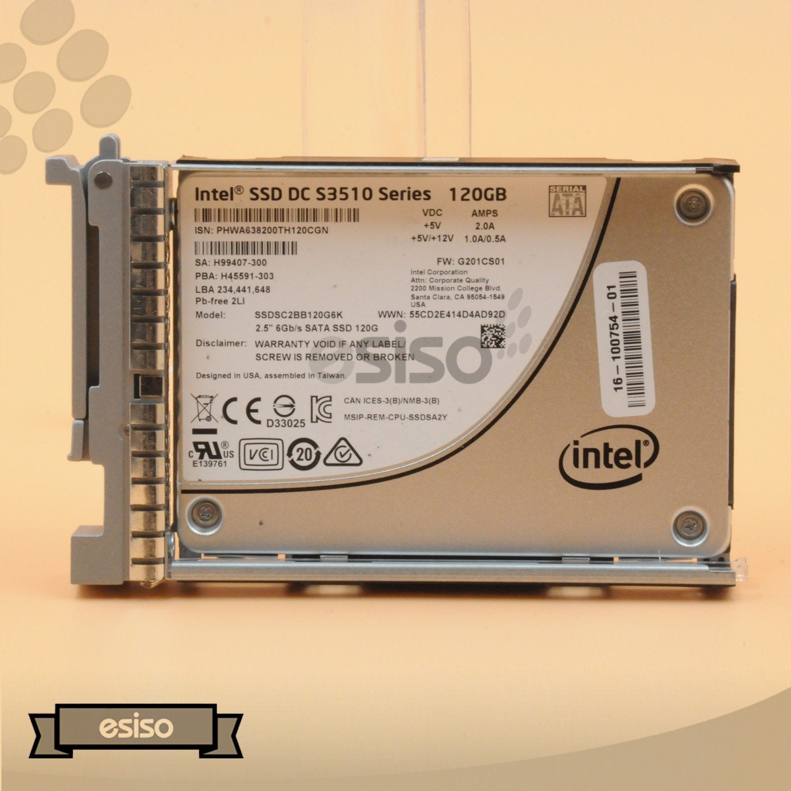 USC-SD120GBKS4-EV SSDSC2BB120G6K CISCO S3510 SERIES 120GB 6G 2.5" SATA MLC SSD