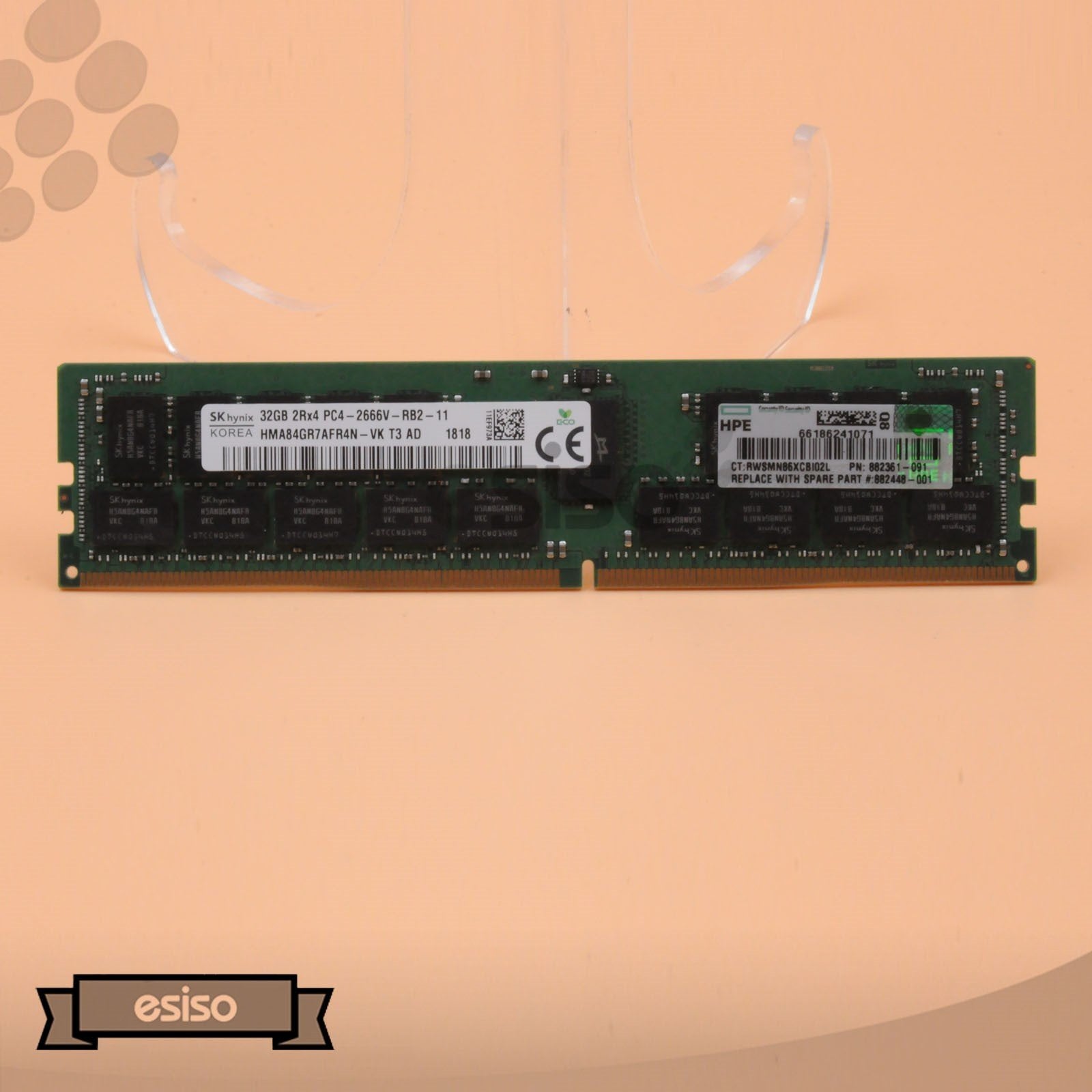 882361-091 882448-001 880841-B21 HPE 32GB 2RX4 PC4-2666V DDR4 MEMORY MODULE (1x32GB)