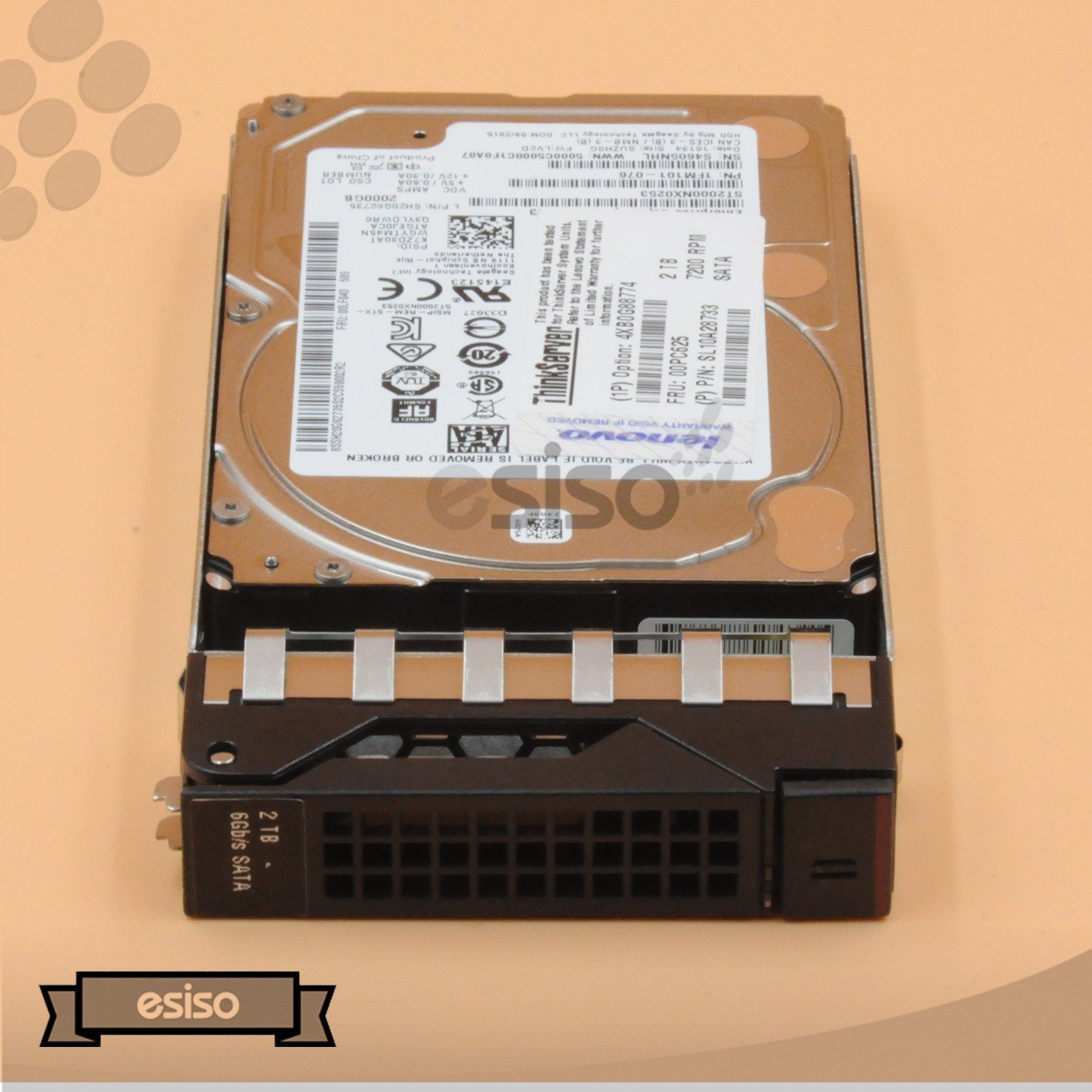 00PC625 4XB0G88774 ST2000NX0253 LENOVO 2TB 7.2K 6G 2.5" SATA INTERNAL HARD DRIVE