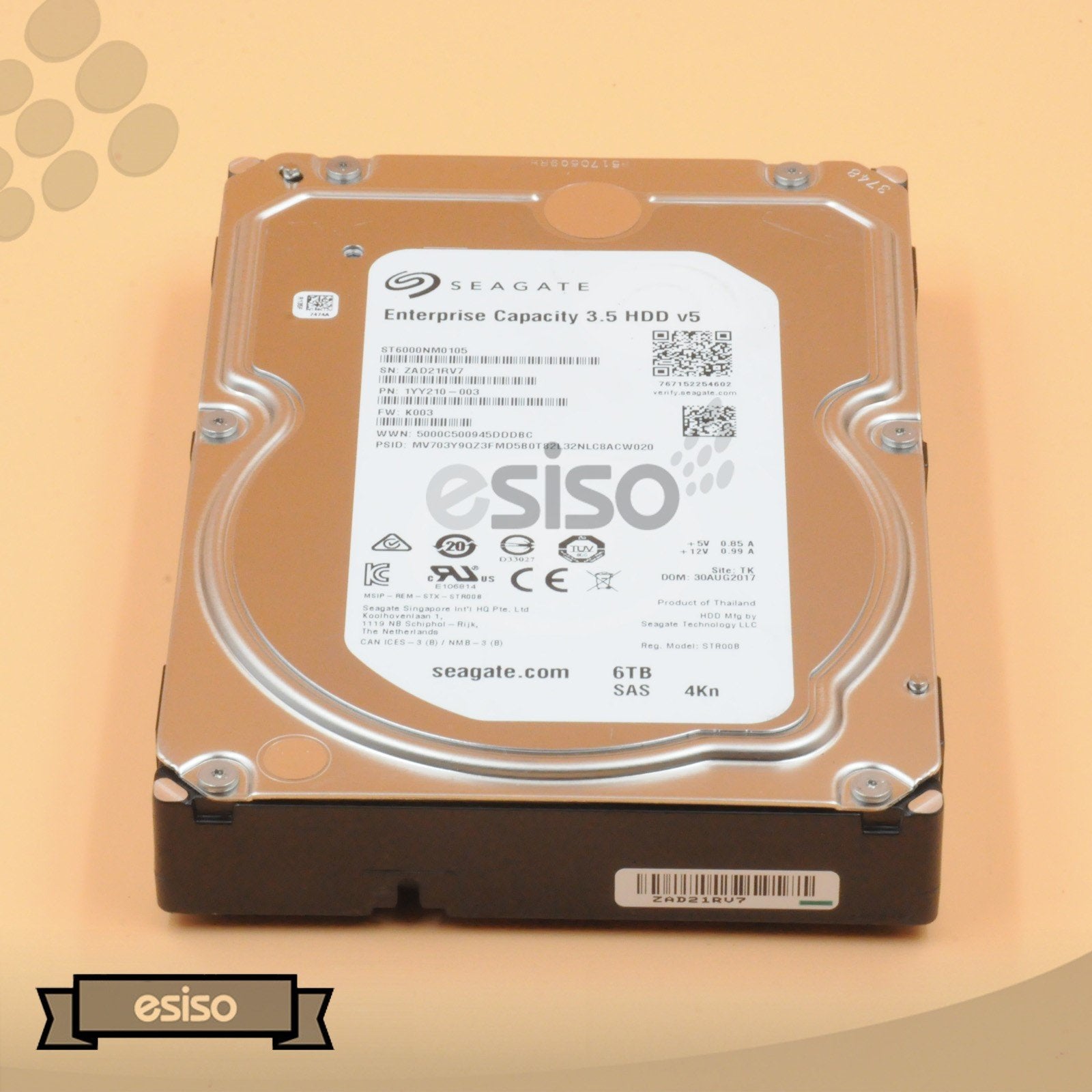 ST6000NM0105 SEAGATE 4KN 6TB 7.2K 12G LFF 3.5" SAS ENTERPRISE HARD DRIVE