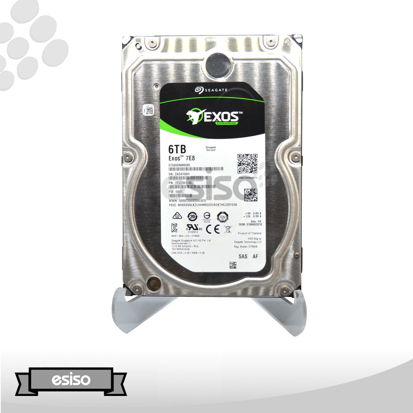 ST6000NM0095 SEAGATE EXOS 6TB 7.2K 12G LFF 3.5" SAS 512E ENTERPRISE HARD DRIVE