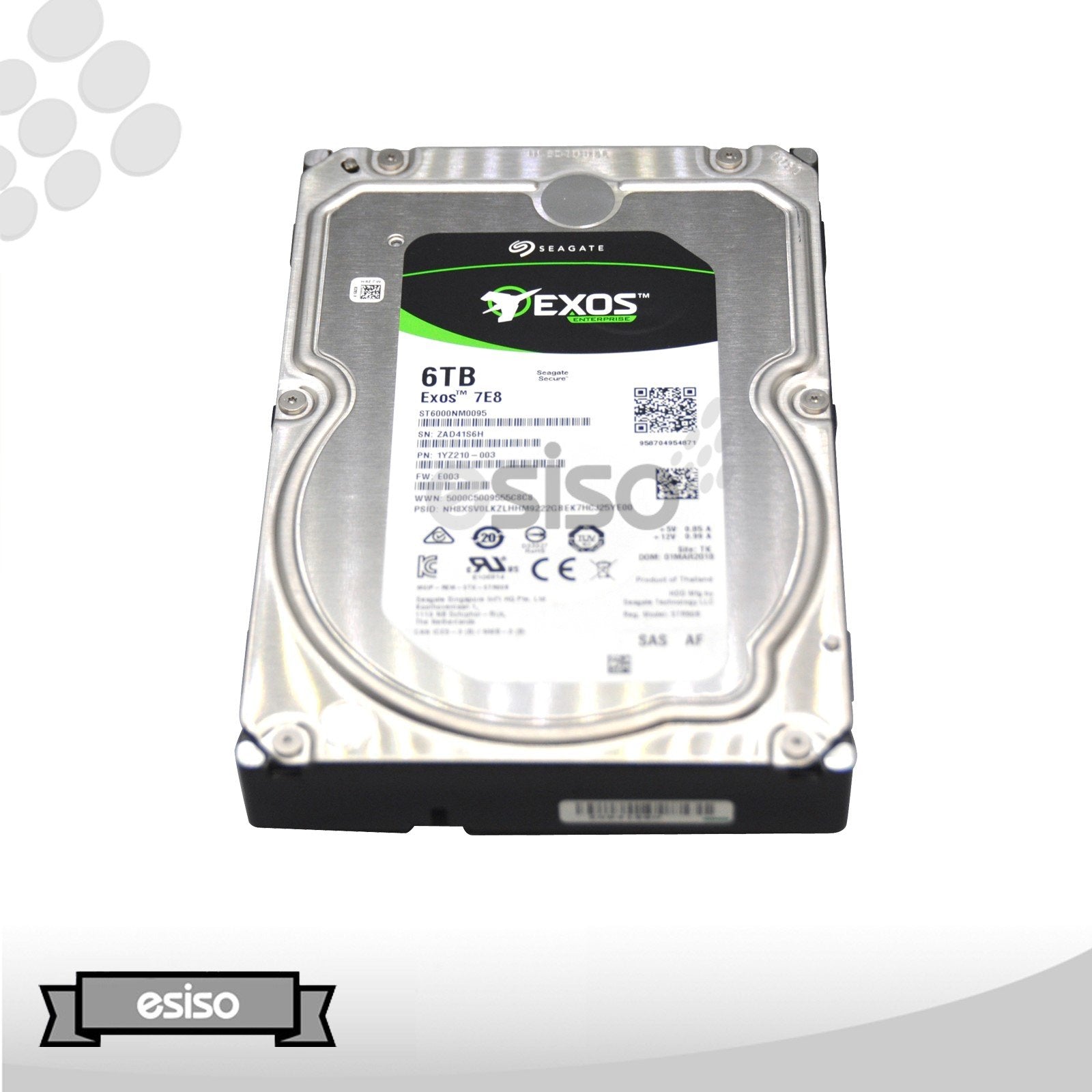 ST6000NM0095 SEAGATE EXOS 6TB 7.2K 12G LFF 3.5" SAS 512E ENTERPRISE HARD DRIVE