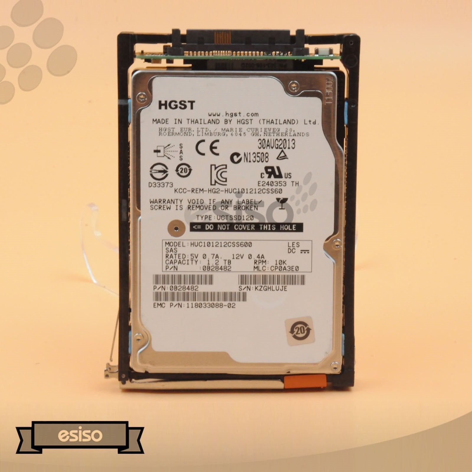 005050084 V6-2S10-012 HUC101212CSS600 EMC 1.2TB 10K 6G SFF 2.5" 520B SAS HARD DRIVE