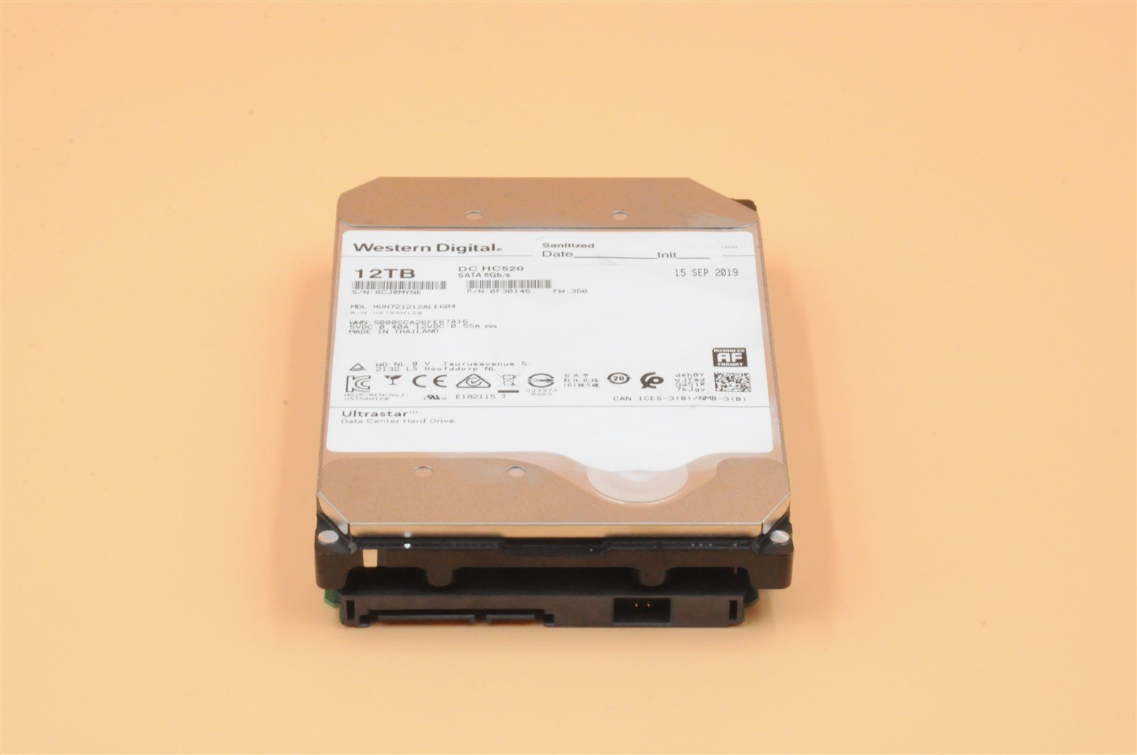 HUH721212ALE604 WD/HGST ULTRASTAR DC HC520 12TB 7.2K 6G LFF 3.5" SATA HARD DRIVE