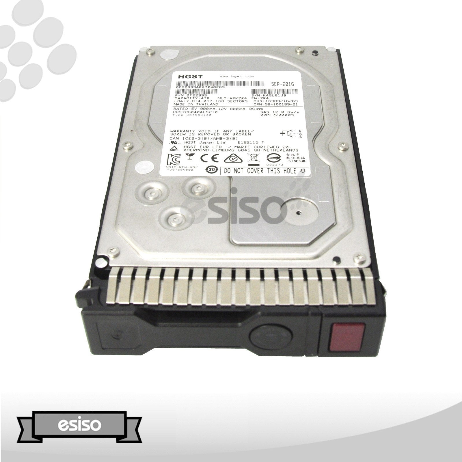 4TB SAS 12G 3.5" SERVER HARD DRIVE HP DL360 DL380 DL385 GEN8 GEN9