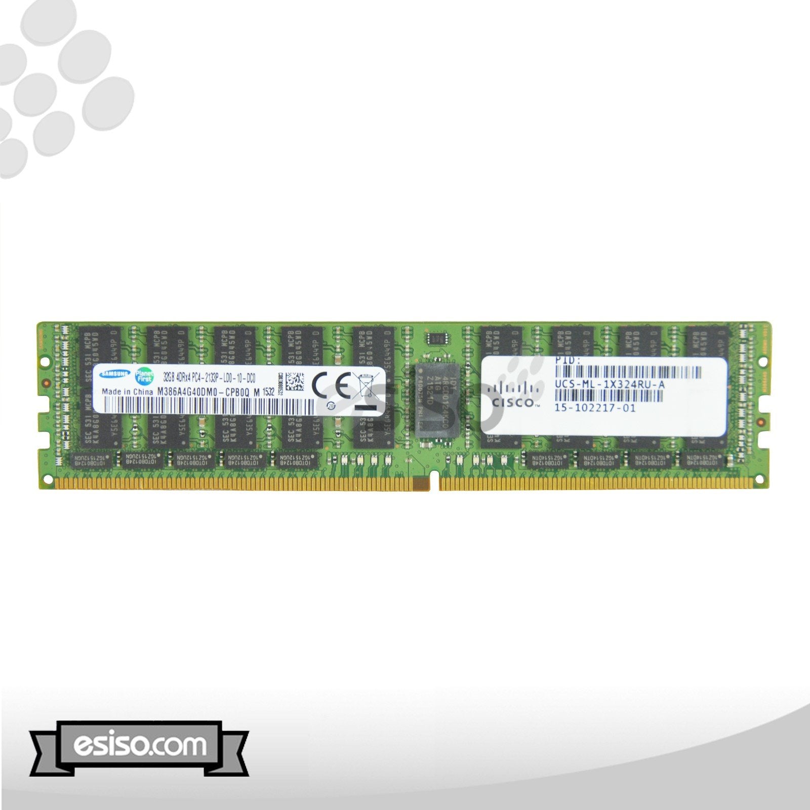 15-102217-01 UCS-ML-1X324RU-A M386A4G40DM0-CPB CISCO 32GB 4DRX4 PC4-2133P (1x32GB)