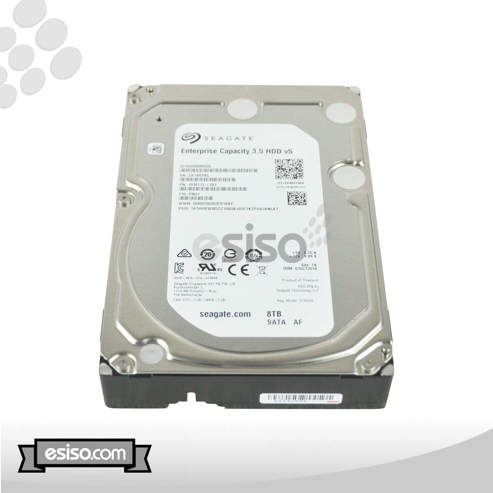 ST8000NM0055 SEAGATE 8TB 7.2K 6G LFF 3.5" SATA ENTERPRISE HARD DRIVE