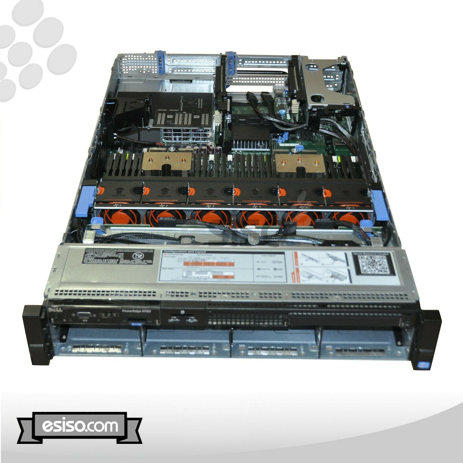 DELL POWEREDGE R720 8 LFF 2x 8 CORE E5-2660 2.2GHz 96GB RAM 8x 600GB 15K SAS H31