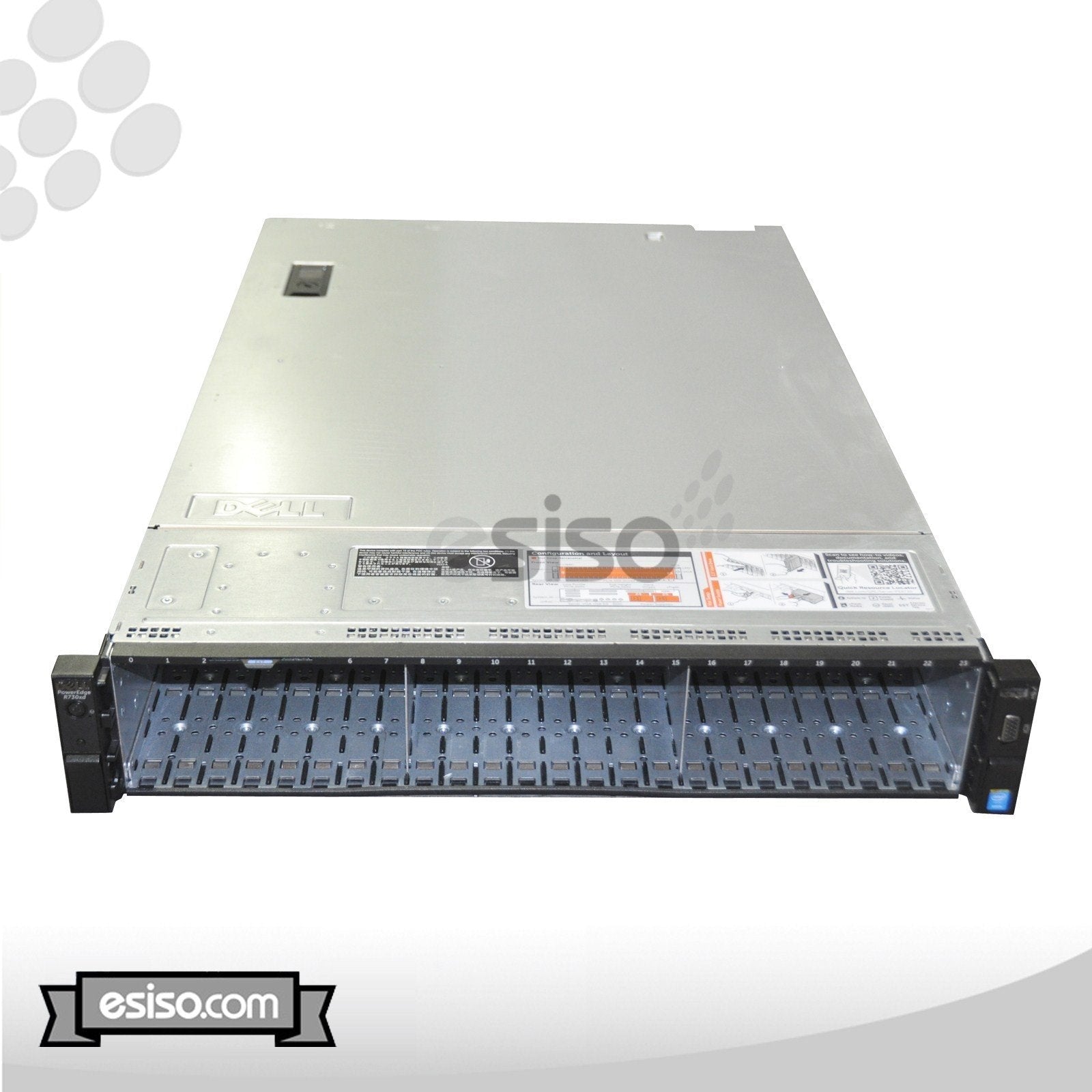 DELL POWEREDGE R730xd 24SFF 2x 8 CORE E5-2640V3 2.6GHz 384GB RAM H730P RAIL