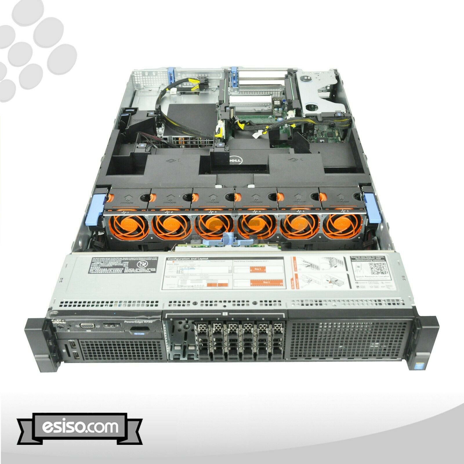 DELL POWEREDGE R730 8SFF 2x 12 CORE E5-2670V3 2.3GHz 448GB RAM H730 NO HDD