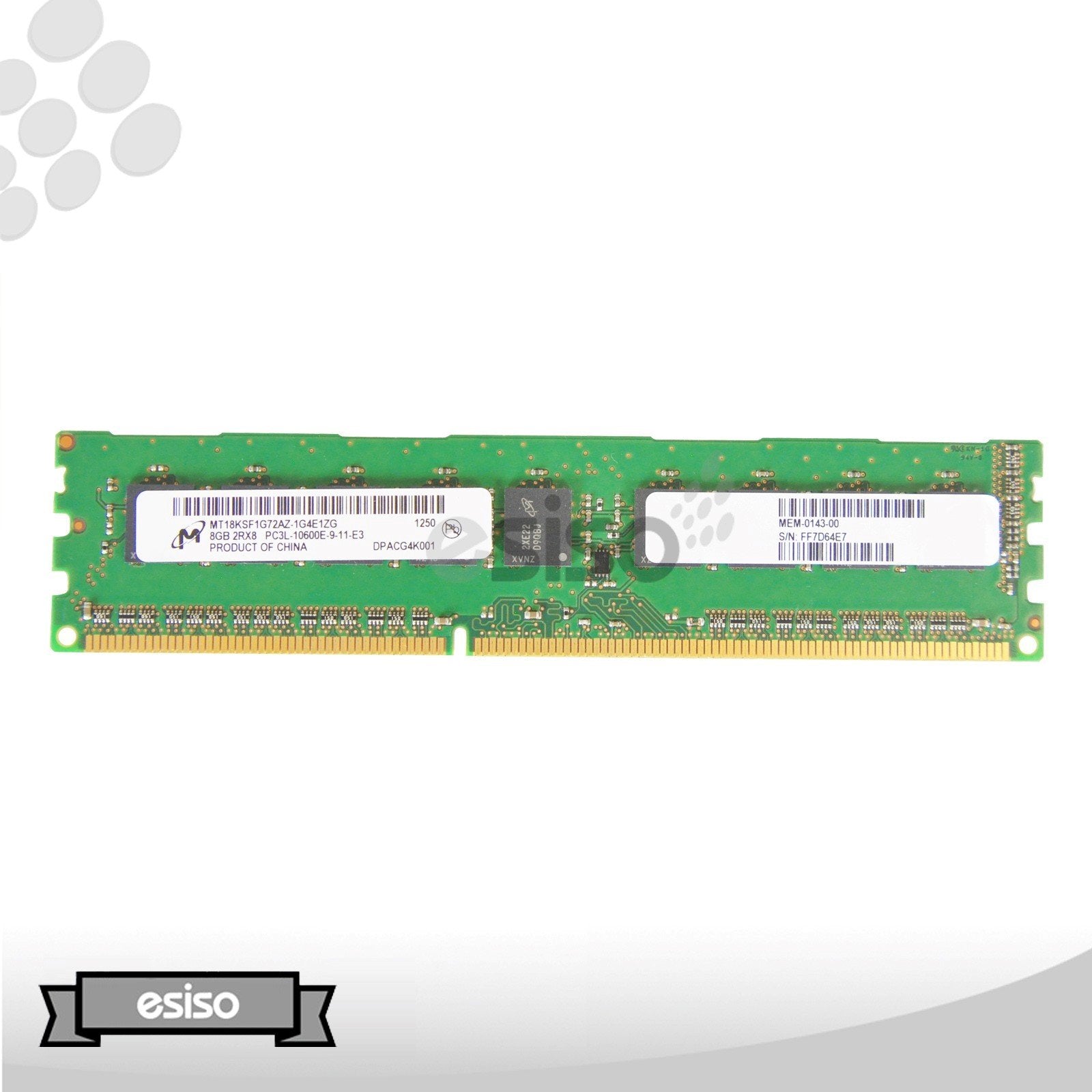 MT18KSF1G72AZ-1G4 MICRON 8GB 2RX8 PC3L-10600E DDR3 MEMORY MODULE (1X8GB)
