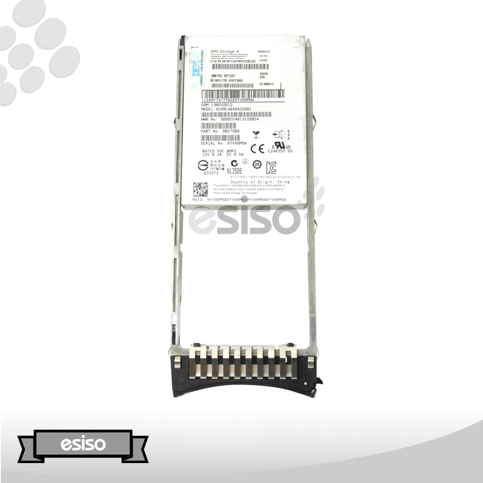 99Y1329 0B27500 HUSML4040ASS601 IBM STORAGE 400GB 6G 2.5" SAS SED SSD FOR DS8870