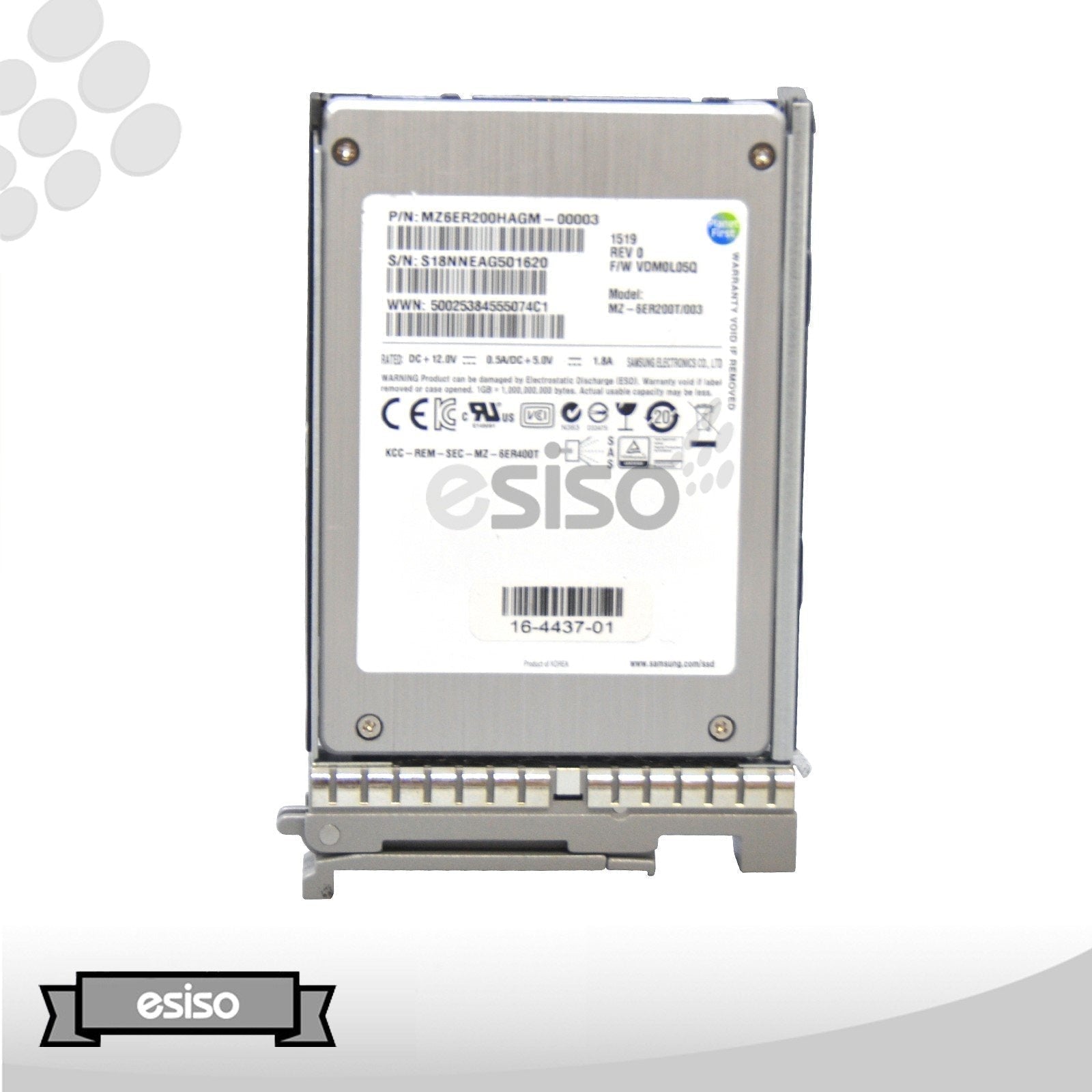 UCS-SD200G0KS2-EP MZ-6ER200T/003 CISCO 200GB 6G 2.5" SAS EMLC SOLID STATE DRIVE