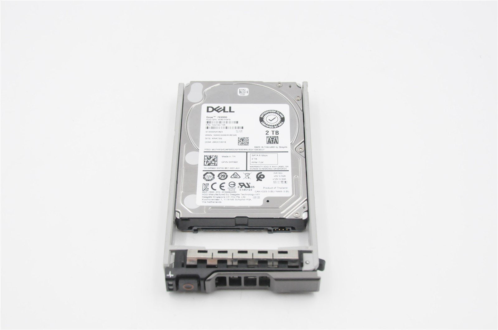 VR92X 0VR92X ST2000NX0423 DELL 2TB 7.2K 6G SFF 2.5" SATA ENTERPRISE HARD DRIVE